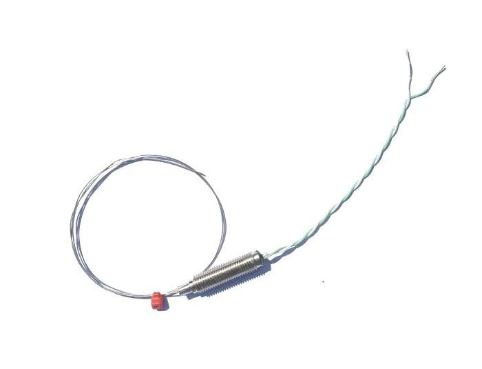 Thermocouple  isolation minrale  rponse rapide de 0,25 mm de diamtre avec pot filet et queues IEC PFA Type K