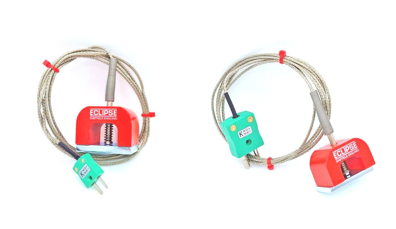 Thermocouple magntique IEC Type K 11,8 kg (fer  cheval), cble isol PFA avec sur-tresse en acier inoxydable