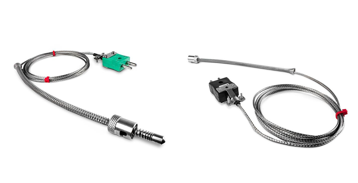 Thermocouple  baonnette rglable CEI, cble surtress en acier inoxydable en fibre de verre