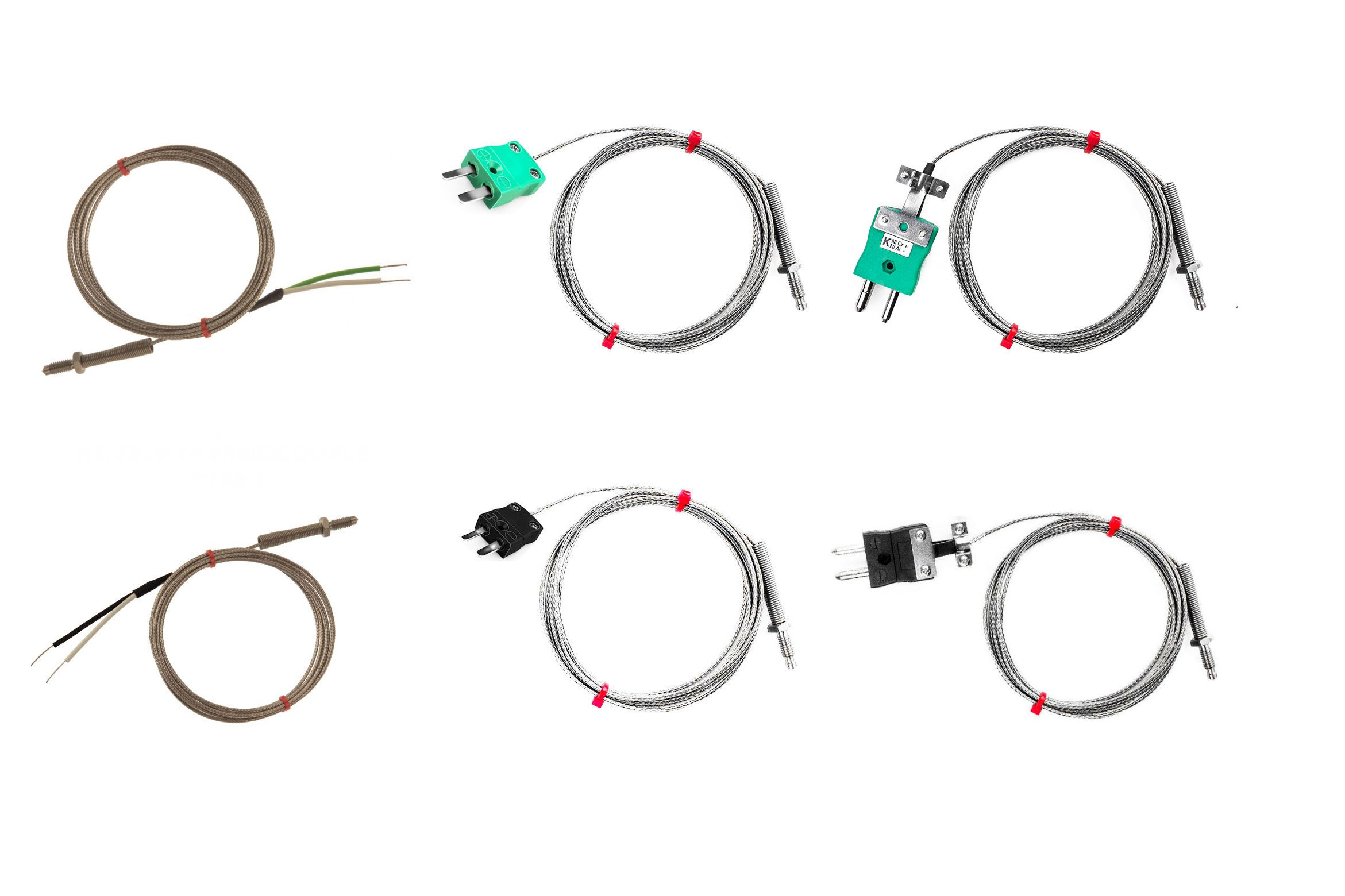 Thermocouple de buse CEI, cble isol en fibre de verre avec sur-tresse en acier inoxydable