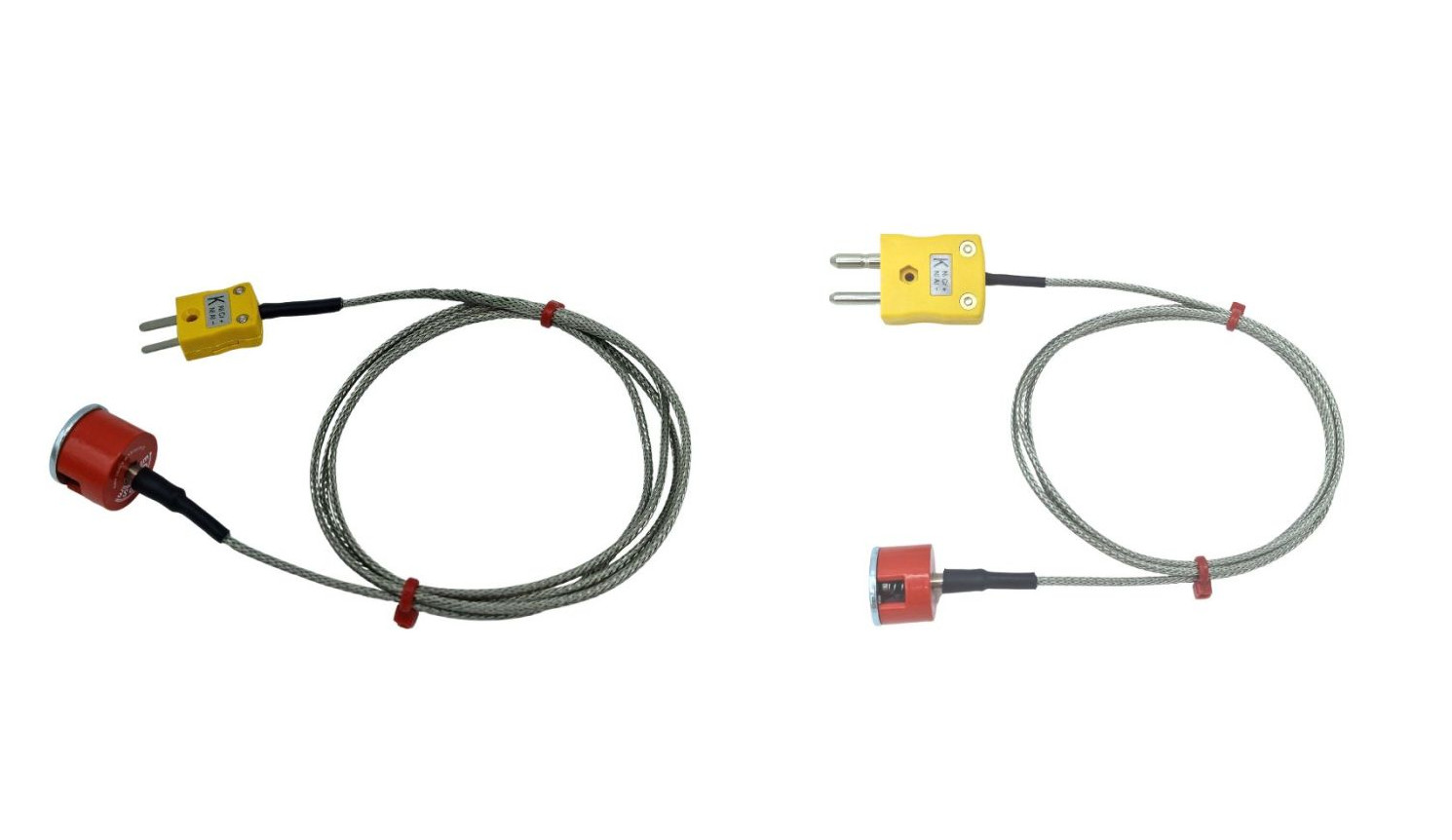 Thermocouple  aimant  bouton de traction ANSI de type K 1,9 kg, cble isol PFA avec sur-tresse en acier inoxydable