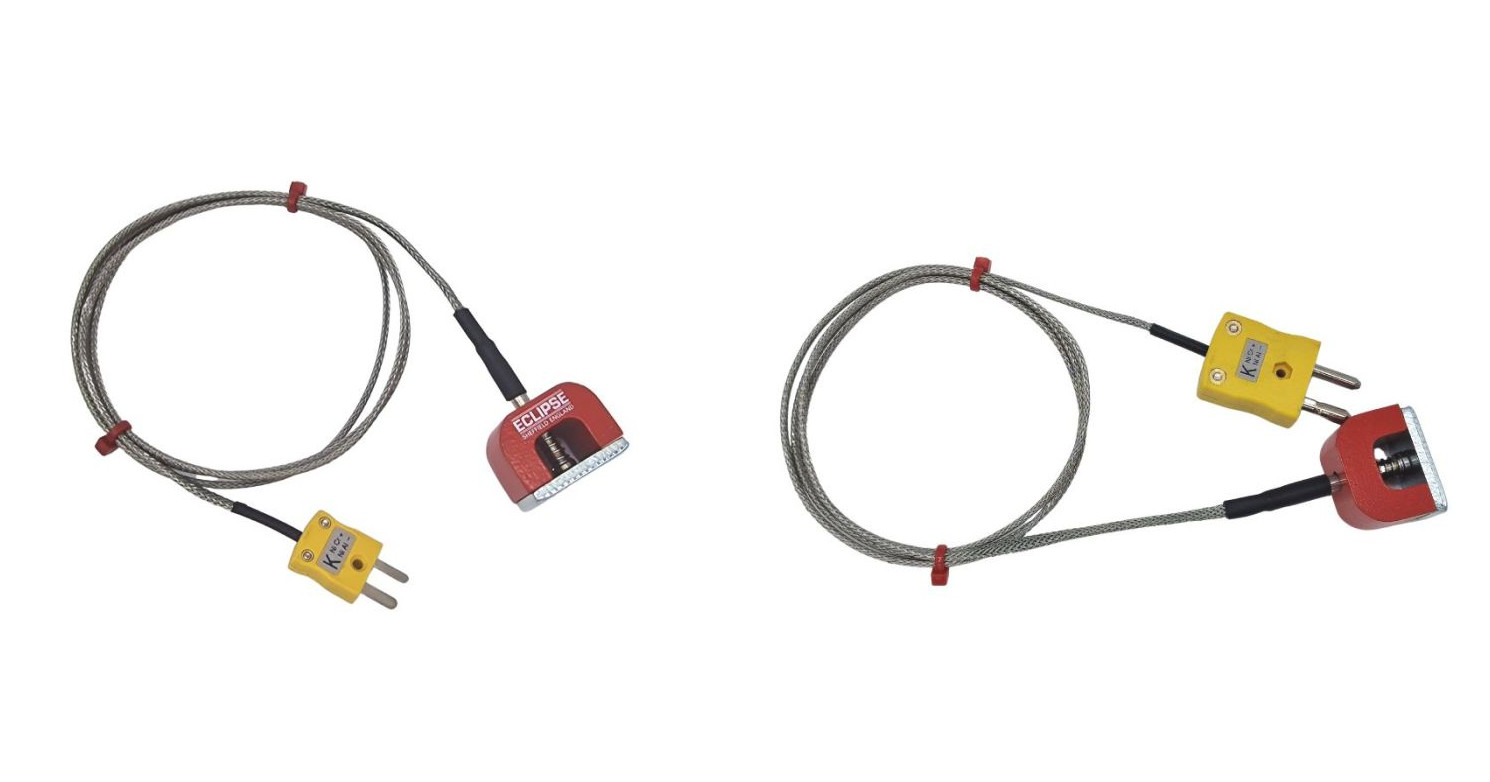Thermocouple magntique ANSI Type K 4,5 kg (fer  cheval), cble isol PFA avec sur-tresse en acier inoxydable