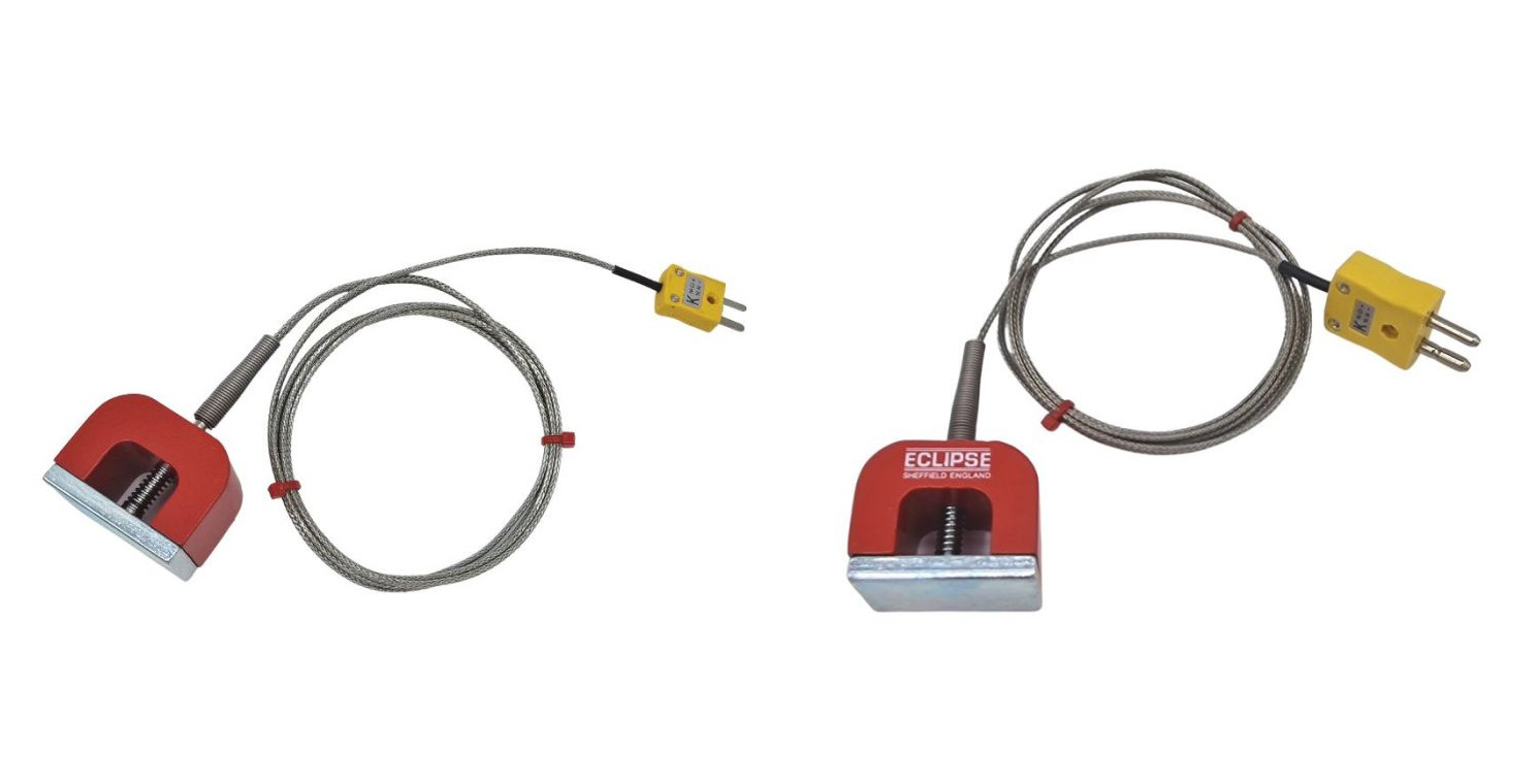 Thermocouple magntique ANSI Type K 11,8 kg (fer  cheval), cble isol PFA avec sur-tresse en acier inoxydable