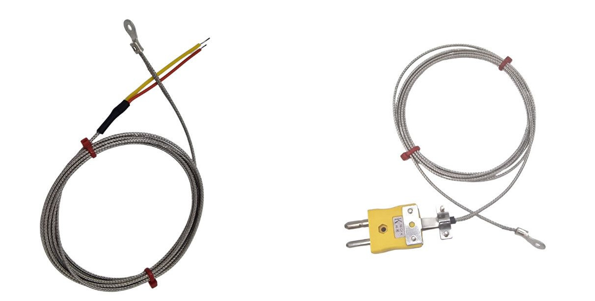 Thermocouple  rondelle ANSI, cble isol en fibre de verre avec sur-tresse en acier inoxydable