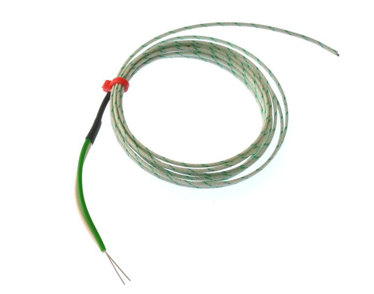 Thermocouple  jonction expose CEI  paire plate isol en fibre de verre - Type K avec terminaison  queue nue