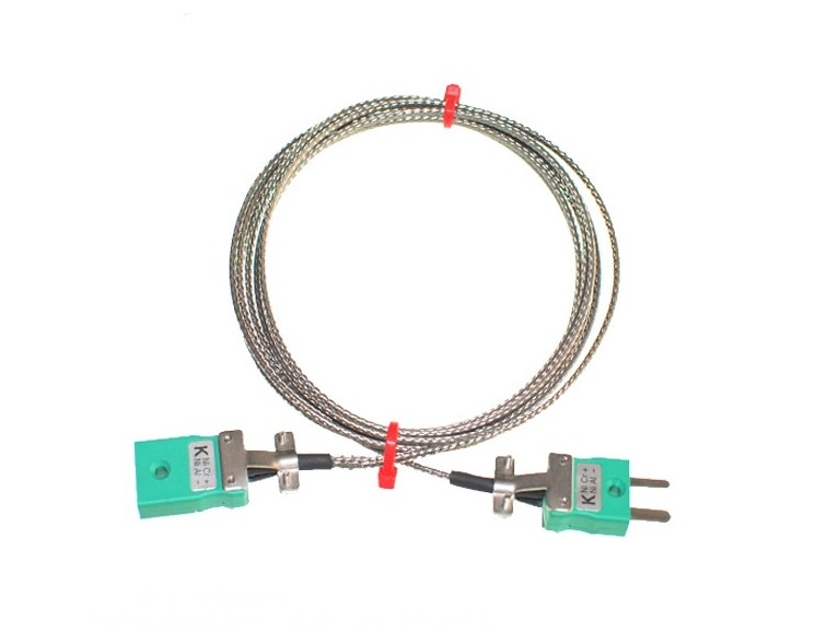 Cble / fil isol en fibre de verre avec fiches et prises thermocouple miniatures IEC