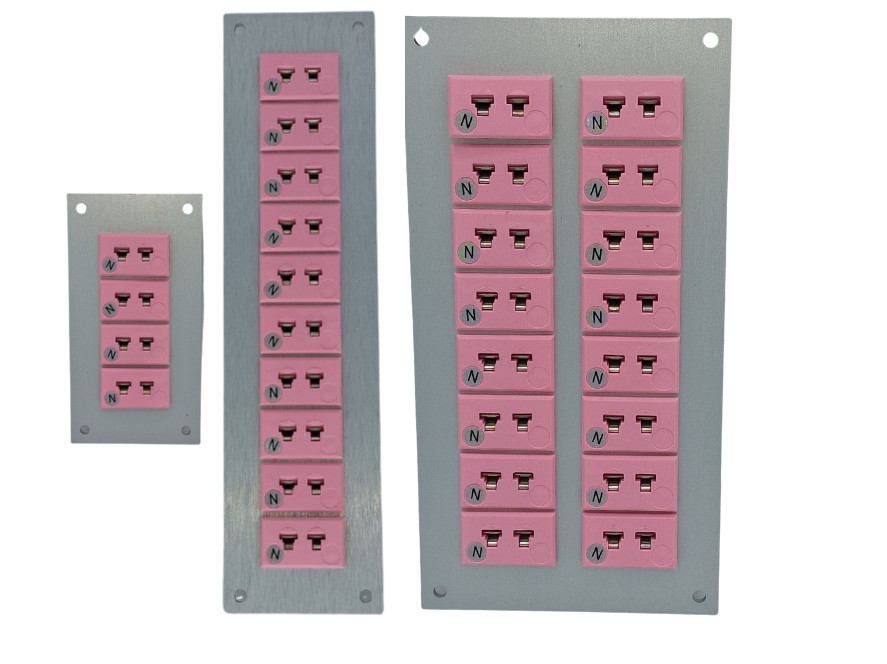 Panneau aluminium pour connecteur thermocouple avec douilles miniatures IEC de type N