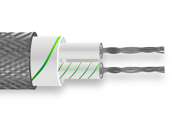 Paire plate en fibre de verre avec cble / fil thermocouple  tresse en acier inoxydable IEC