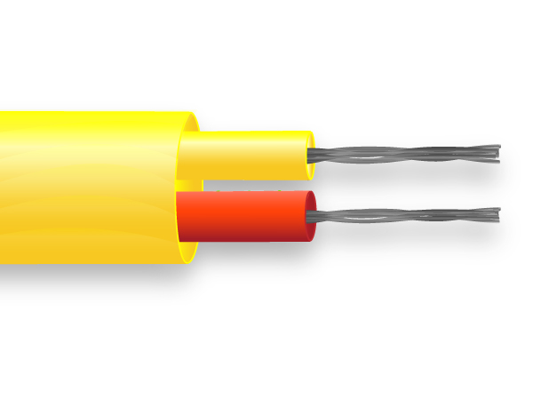 PFA Cble / Fil Thermocouple  paires plates ANSI