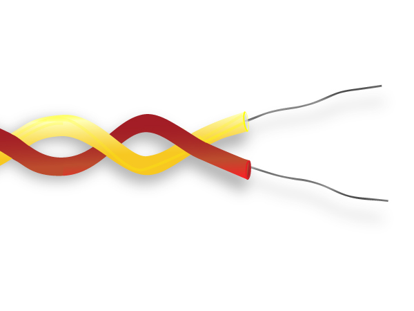 PFA Twin Twisted Pair Thermocouple Cble / Fil ANSI