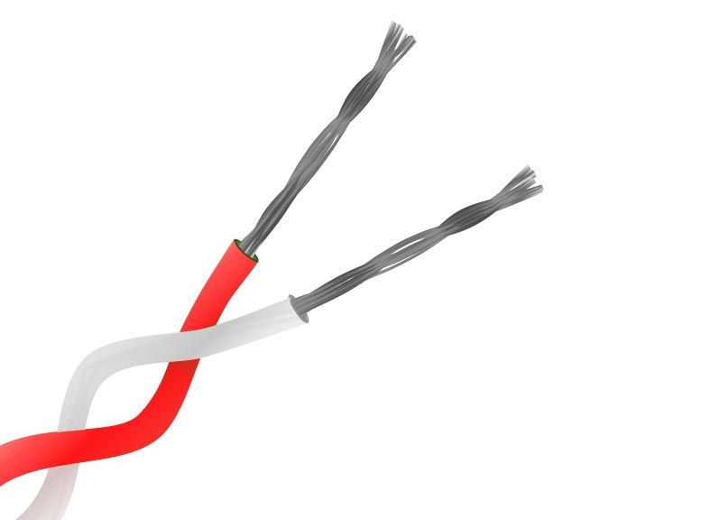 Cble / fil de thermocouple  paires torsades isoles Type K PFA - brin de 1/0,2 mm