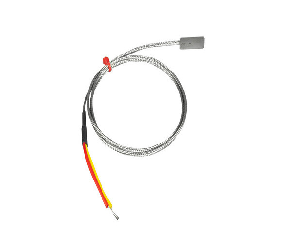 Thermocouple  lames ANSI, cble isol en fibre de verre avec sur-tresse en acier inoxydable se terminant par des queues nues