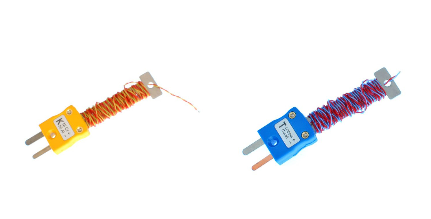 Thermocouple  jonction expose rang par cble ANSI PFA avec mini-prise intgre