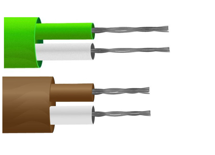 Cble / fil de thermocouple  paires plates PFA IEC - brin 1/0,508 mm