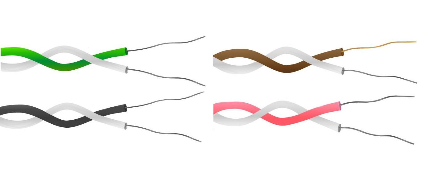 Cble / fil de thermocouple PTFE  paires torsades torsades IEC - brin 7/0,2 mm