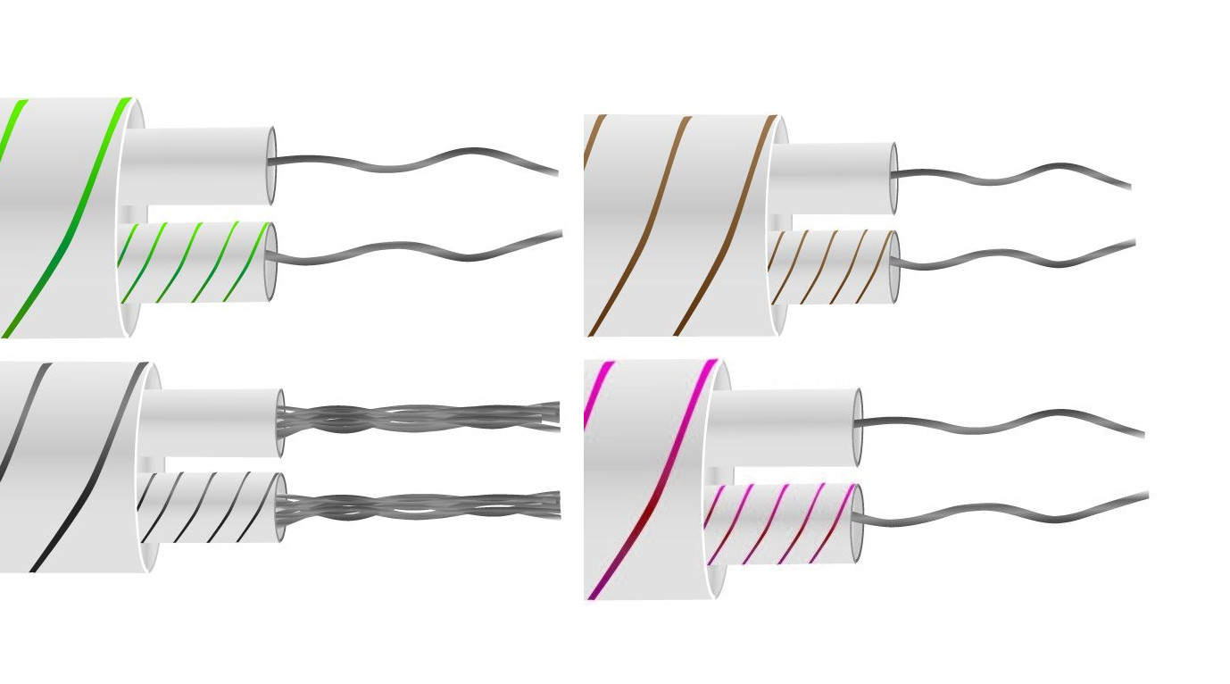 Cble / fil de thermocouple  paires plates en fibre de verre IEC - brin 7/0,2 mm