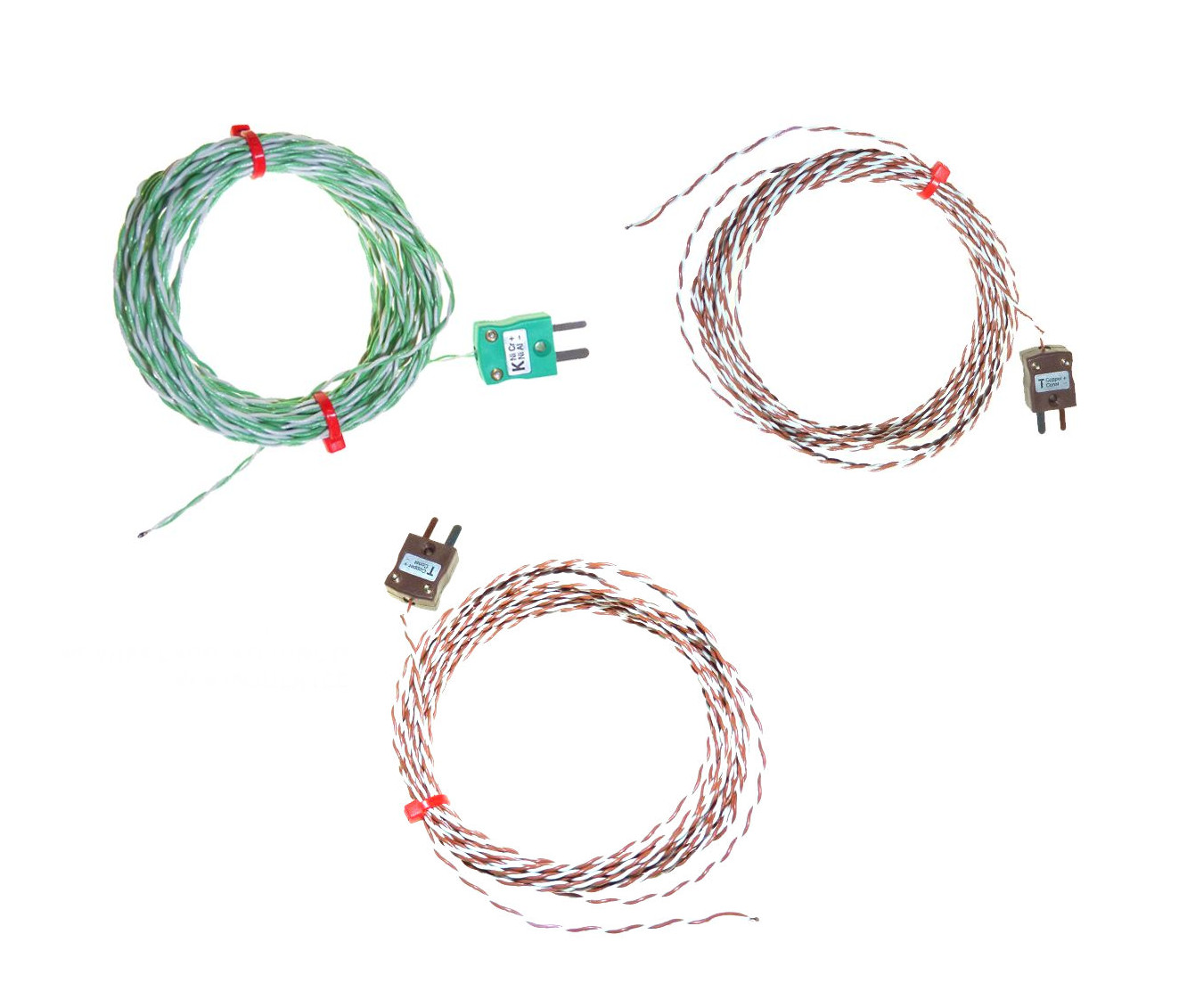 Thermocouple  jonction expose IEC double torsad isol PFA avec prise miniature
