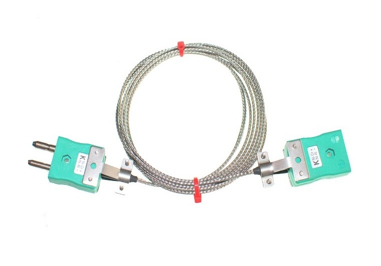 Cble / fil isol en fibre de verre avec fiches et prises de thermocouple STANDARD IEC