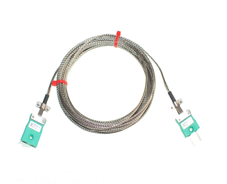 Cble / fil isol en fibre de verre avec fiches et prises de thermocouple IEC