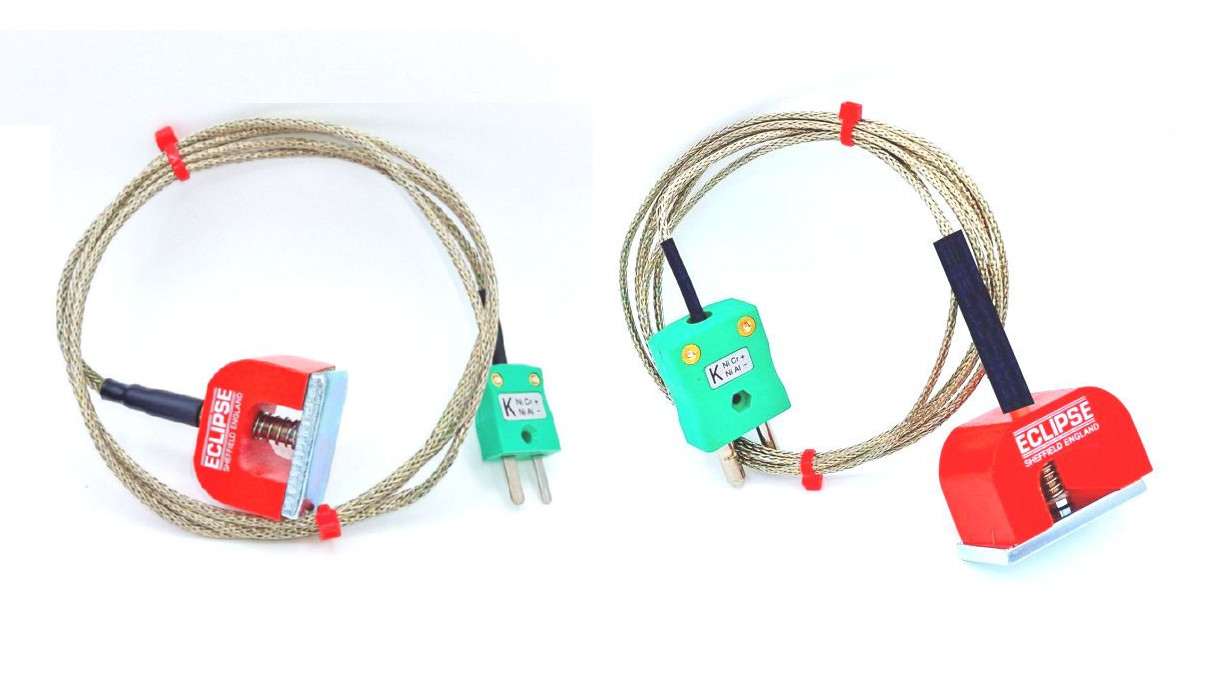 Thermocouple magntique IEC Type K 4,5 kg (fer  cheval), cble isol PFA avec sur-tresse en acier inoxydable