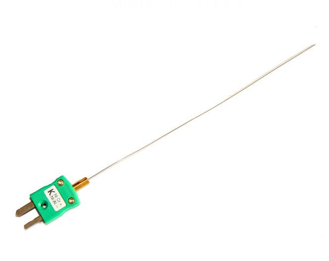 Thermocouple  rponse rapide de 0,75 mm de diamtre avec prise IEC miniature - Jonction isole