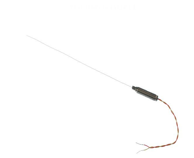 Thermocouple minral isol de 0,81 mm de diamtre avec pot et queue filets ANSI - jonction isole