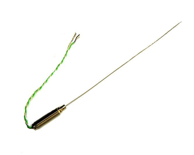 Thermocouple  rponse rapide de 0,75 mm de diamtre avec pot filet et queues IEC - Jonction isole