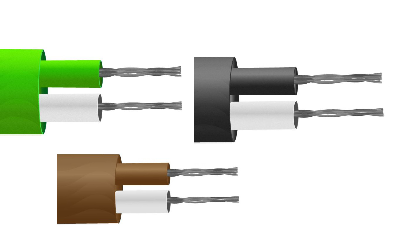 Cble / fil de thermocouple  paires plates en PTFE IEC - brin 1/0,315 mm