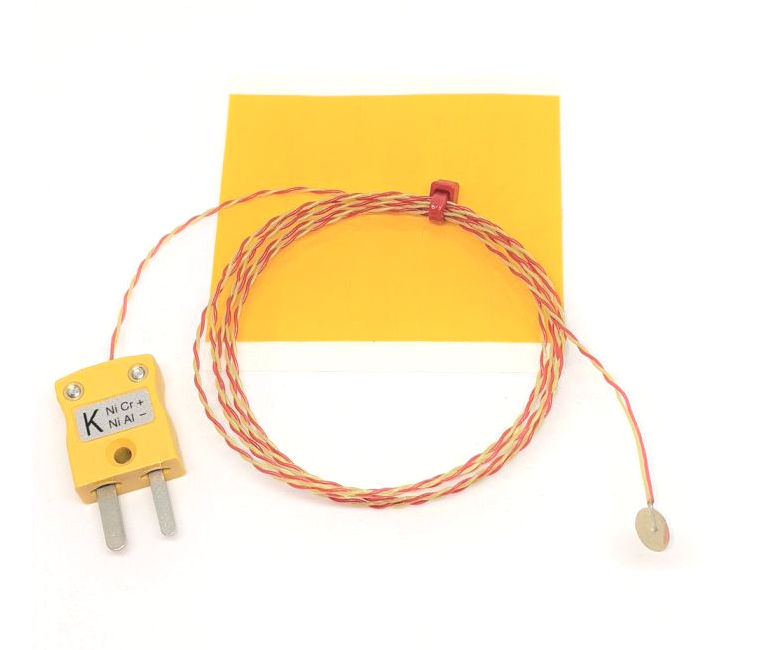 Thermocouple  disque  fil fin ANSI, PFA avec prise miniature - Type K avec terminaison de fiche miniature 