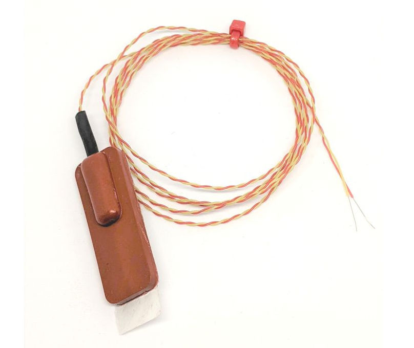 Thermocouple en caoutchouc de silicone ANSI, PFA double torsad - Type K avec terminaison  queue nue