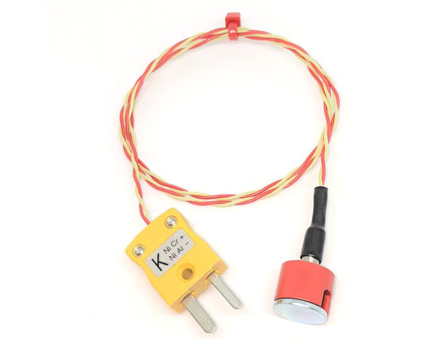 Thermocouple magntique  bouton de traction ANSI Type K 0,7 kg, isol PFA avec prise miniature