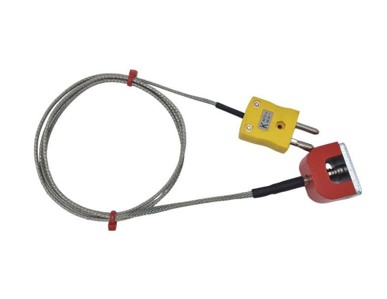 Thermocouple magntique ANSI Type K 4,5 kg (fer  cheval), cble isol PFA avec sur-tresse en acier inoxydable se terminant par une prise standard