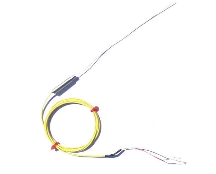 Thermocouple isol minral  rponse rapide ANSI de 0,25 mm de diamtre avec pot uni et queues ANSI PFA - Type K - Jonction isole