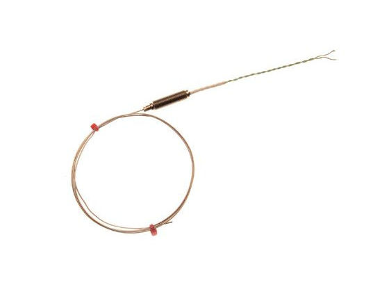 Thermocouple  isolation minrale IEC avec pot filet et 100 mm de cble IEC double torsad isol PFA - Type K