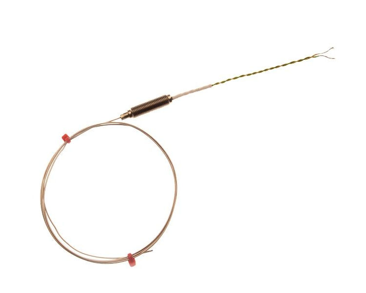 Thermocouple  isolation minrale IEC avec pot filet et 100 mm de cble IEC double torsad isol PFA - Type T