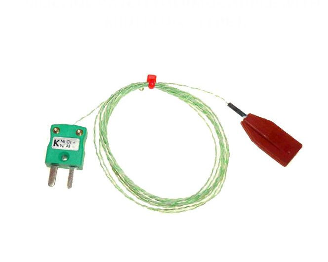 Thermocouple patch en silicone CEI, PFA avec prise miniature - Type K