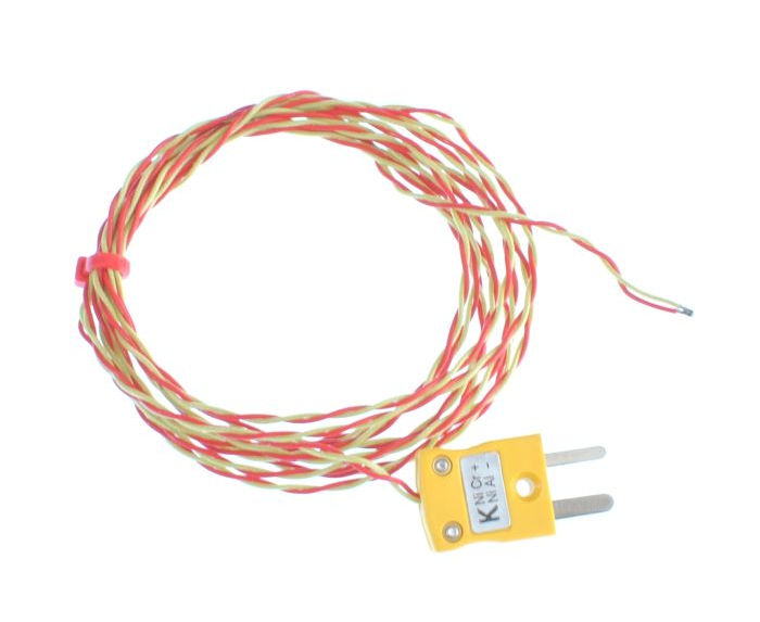 Thermocouple  jonction expose isol ANSI PFA avec prise miniature - Type K