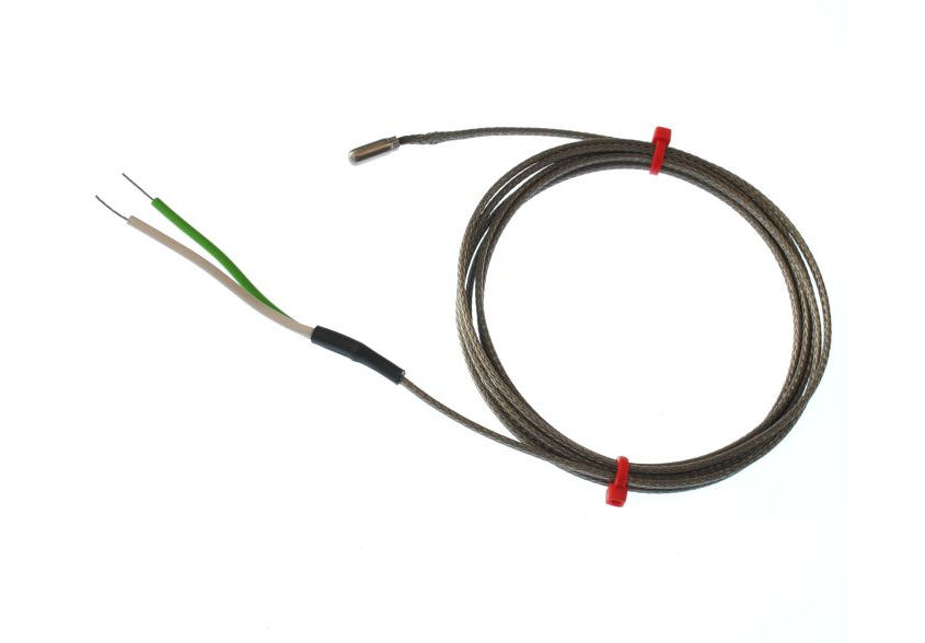 Thermocouple mis  la terre fabriqu par CEI dans un tube en acier inoxydable, cble surtress en acier inoxydable en fibre de verre - Type K