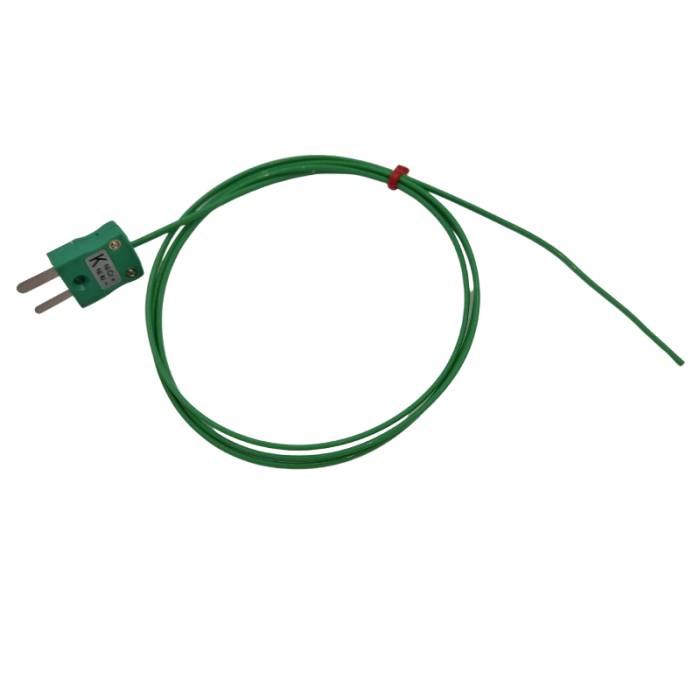 Thermocouple  fil hermtiquement scell CEI Type K avec terminaison de fiche miniature