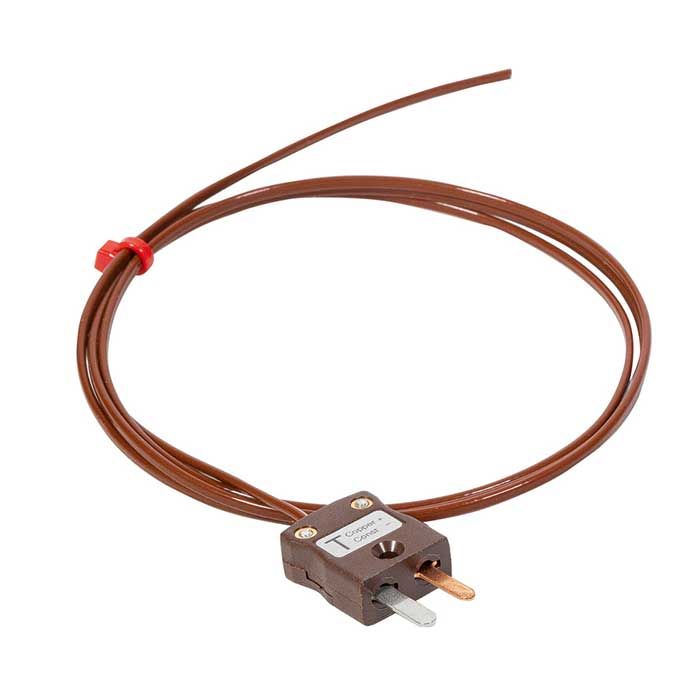 Thermocouple  fil hermtiquement scell IEC Type T avec terminaison de fiche miniature