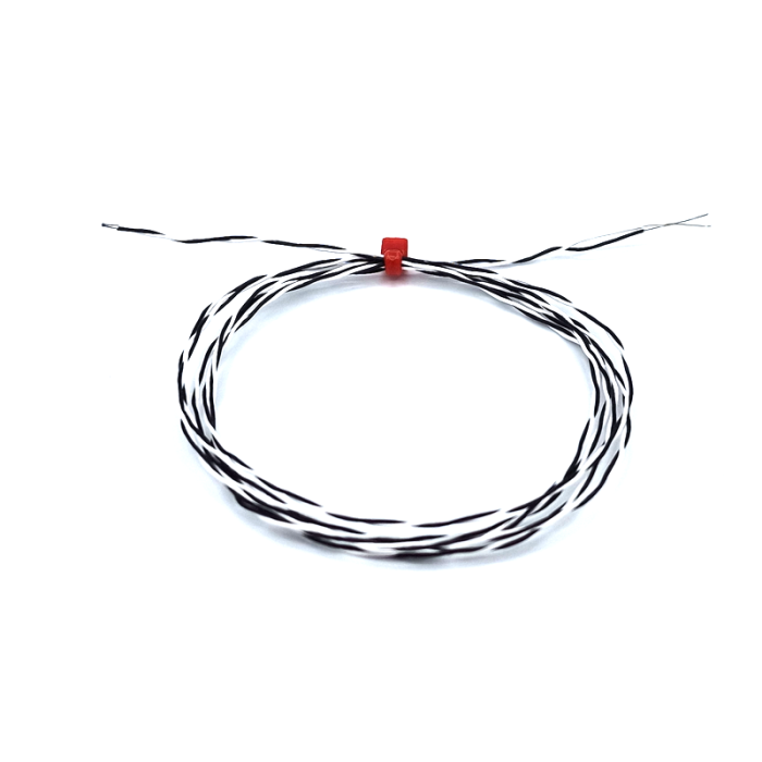 Thermocouple  jonction expose IEC double torsion isol en PTFE avec queues nues - Type J