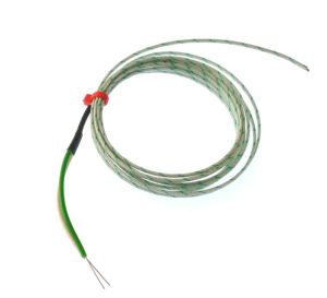 Thermocouple  jonction expose CEI  paire plate isol en fibre de verre - Type K avec terminaison  queue nue - 1/0,315 mm x 2 M