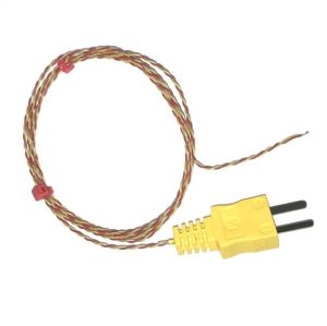 Thermocouple  jonction expose ANSI isol en PFA avec fiche moule - Type K - 3M