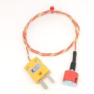 Thermocouple  aimant  bouton de traction ANSI Type K 0,7 kg, isol PFA avec prise miniature - 2M