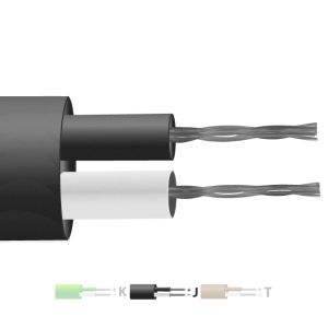 Type J PTFE Isolé Flat Paire Thermocouple Câble / Fil (IEC)