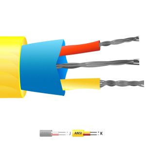 Type K PVC Isolé Mylar Screened Thermocouple Câble / Fil (ANSI)