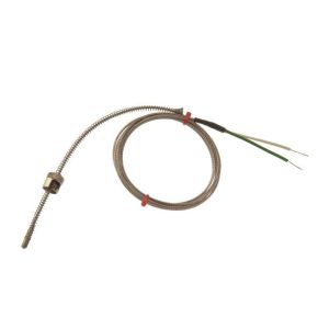 Thermocouple  baonnette rglable CEI, cble en acier inoxydable en fibre de verre - Type k - Terminaison  queues nues - 2M