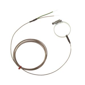 Thermocouple de style Jubilee Clip de surface de tuyau CEI, surtresse en acier inoxydable en fibre de verre - Type K - pour sadapter  un diamtre de tuyau de 22  30 mm