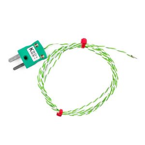 BS (British Standard) Thermocouple  disque  fil fin, PTFE avec fiche miniature - Type K - 1M