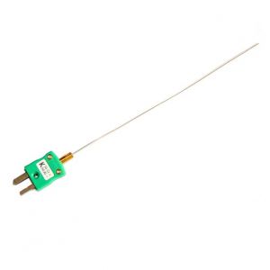 Thermocouple  isolation minrale  rponse rapide de 0,25 mm de diamtre avec prise miniature CEI - Type K
